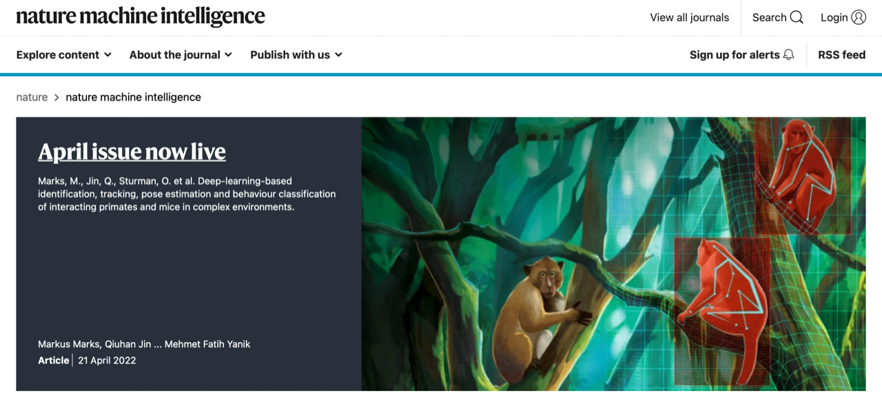 Our paper is cover of Nature Machine Intelligence April 2022